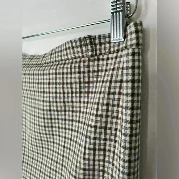 Vintage Marks and Spencer Tan Plaid Pencil Skirt Preppy Prep Old Money Small - Picture 4 of 12